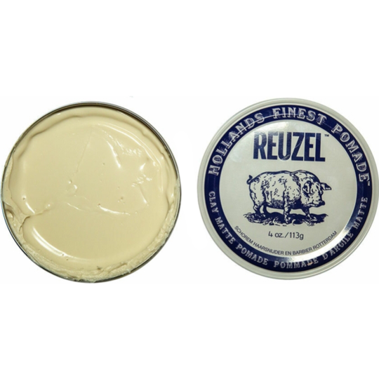 Глина-помада для укладки волос «Reuzel» Clay Matte Pomade, белый, 113 г