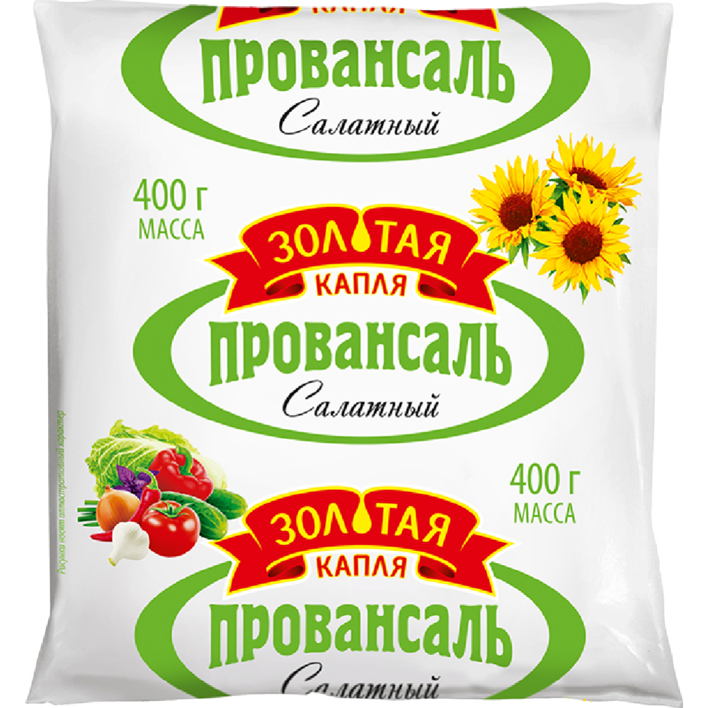 Соус «Золотая капля» Провансаль, Салатный, 20%, 400 г #0