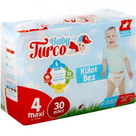 Тру­си­ки-под­гуз­ни­ки «Baby Turco» размер 4, 8-18 кг, 30 шт