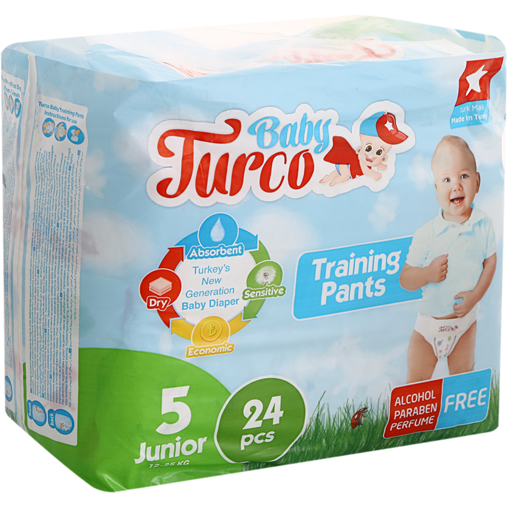 Подгузники-трусики детские «Baby Turco» размер 5, 12-25 кг, 24 шт #0