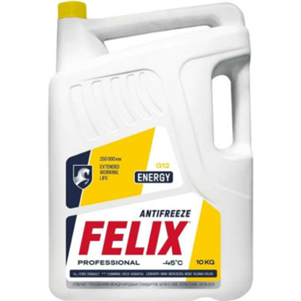 Антифриз «Felix» Energy G12+, 430206028, желтый, 10 кг