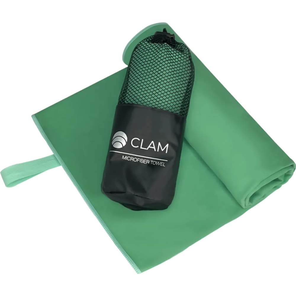 Полотенце «Clam» микрофибра, P009, зеленый, 70х140 см