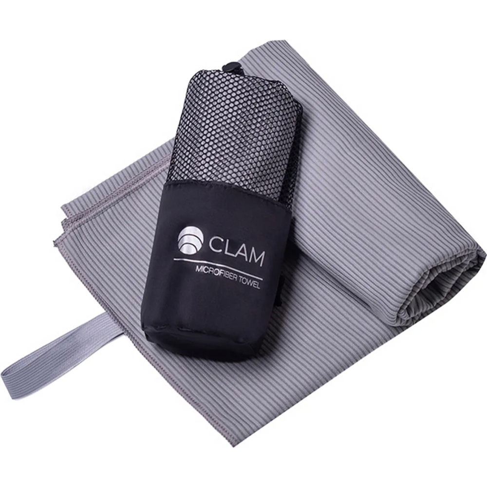 Полотенце «Clam» микрофибра, P021, серый, 70х140 см