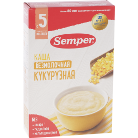 Срочный товар! Каша детская «Semper» безмолочная, кукурузная, 180 г 