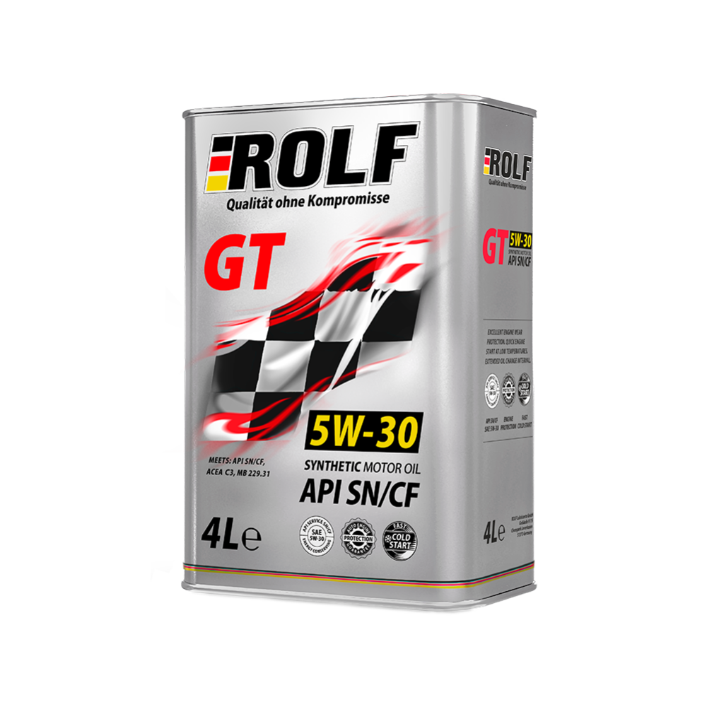 Масло моторное «Rolf» GT Sae, 5w30, 4 л
