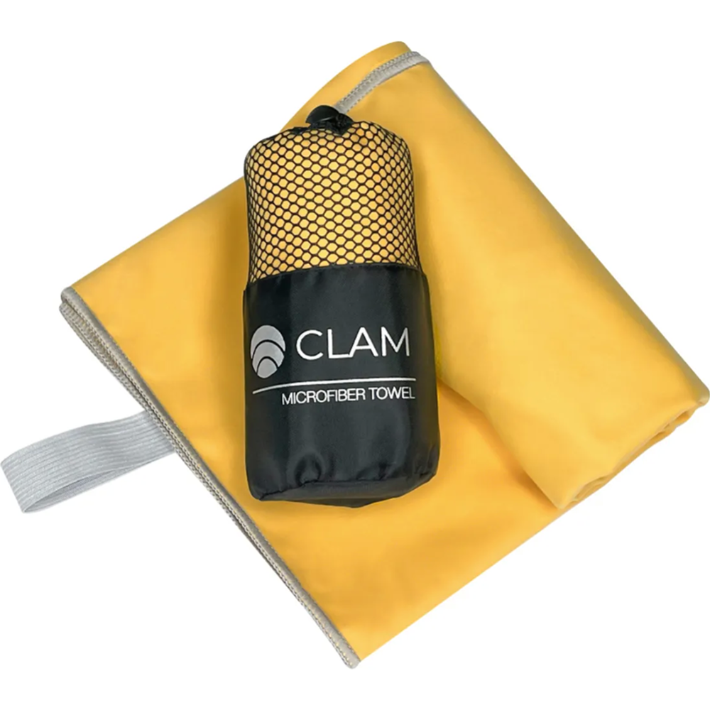 Полотенце «Clam» микрофибра, S004, желтый, 50х100 см