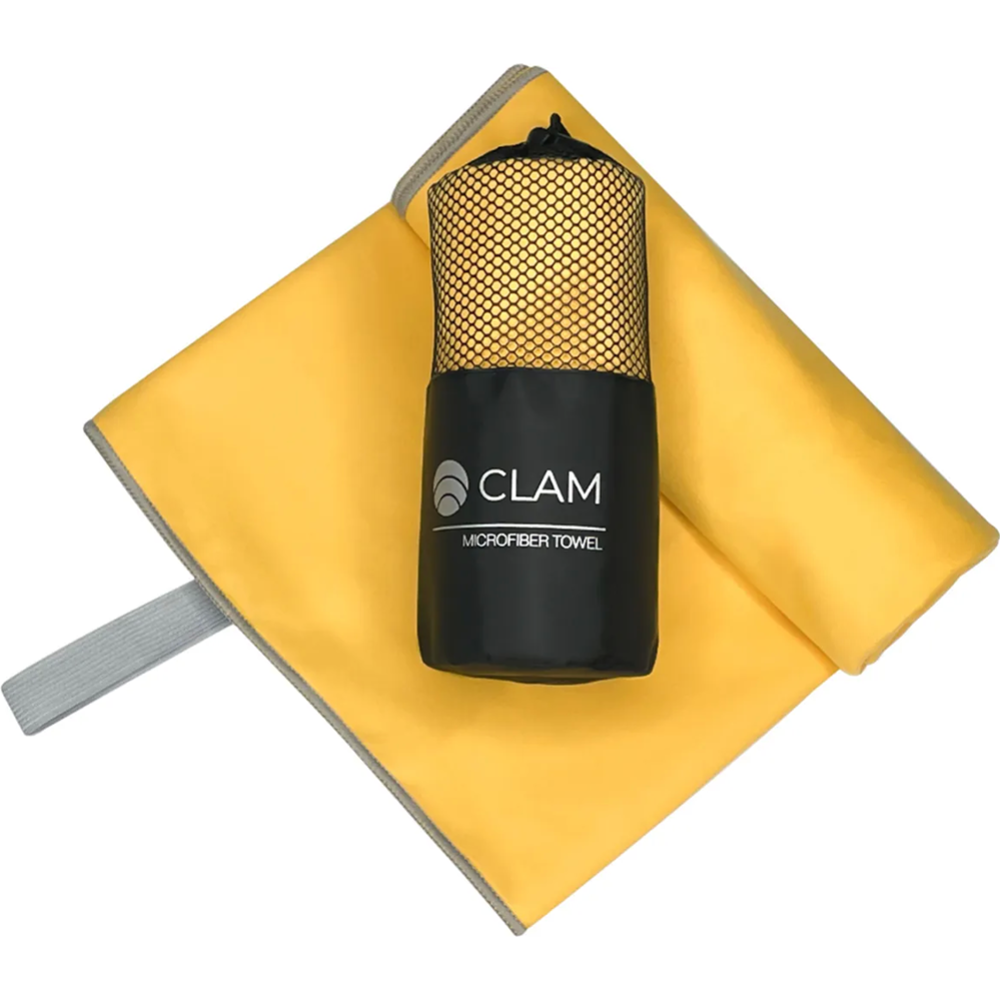 Полотенце «Clam» микрофибра, P004, желтый, 70х140 см