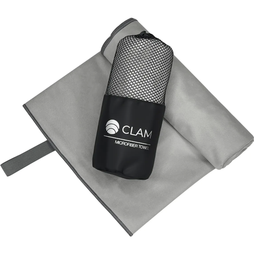 Полотенце «Clam» микрофибра, P019, серый, 70х140 см