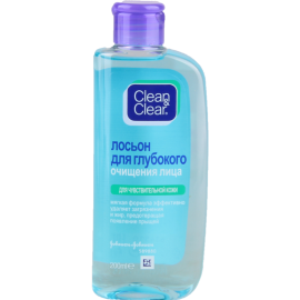 Лосьoн «Clean & Clear» Для глубокого очищения лица, для чувствительной кожи, 200 мл