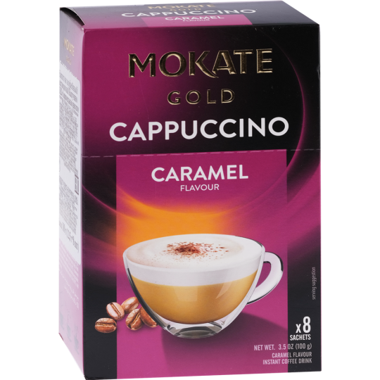 Уп. Кофейный напиток растворимый «Mokate Gold» Cappuccino Caramel, 8 х 12.5 г