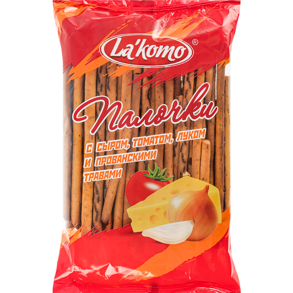Палочки «La'Komo» с сыром, томатом, луком и прованскими травами, 130 г