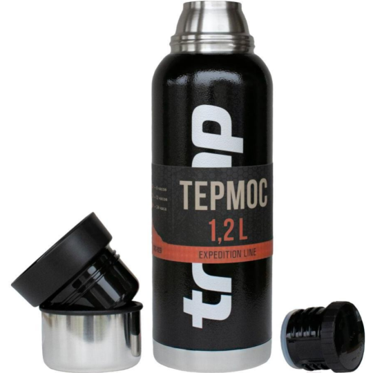 Термос «Tramp» Expedition Line, черный, TRC-028ч, 1.2 л