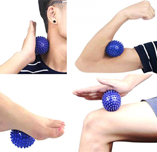 Мяч массажный для восстановления мышц 9 см с шипами SIPL