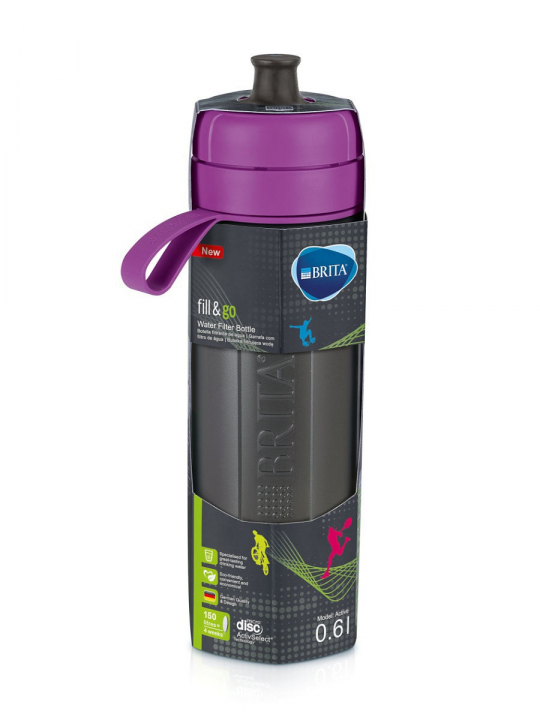 Фильтр-бутылка для очистки воды Brita Fill&Go Active (фиолетовый) 0,6 л