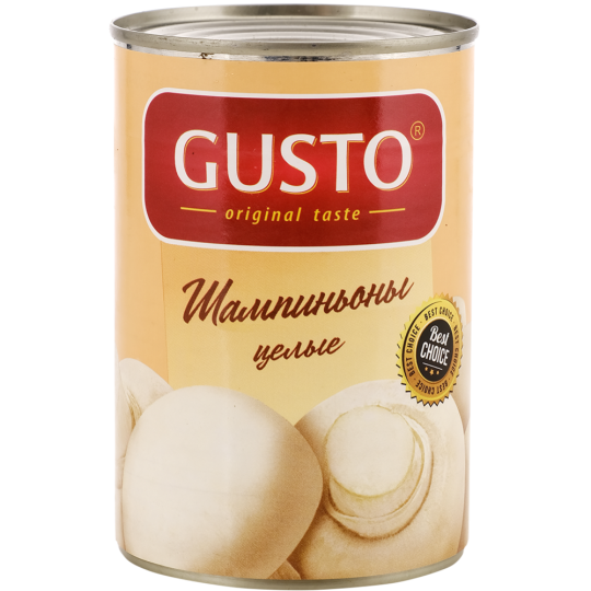 Шампиньоны консервированные «Gusto» целые, 400 г