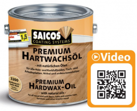 Масло с твердым воском Saicos Premium Hardwax-Oil, 3305 матовое 0,125л.