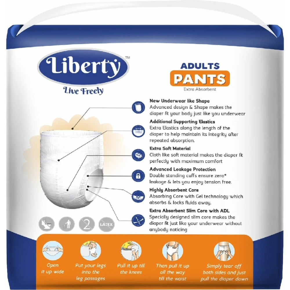 Подгузники-трусики для взрослых «Liberty» Adult Pants Premium, XL, 10 шт