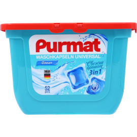 Капсулы для стирки «Purmat» 3 in 1, Ozean, 52 шт