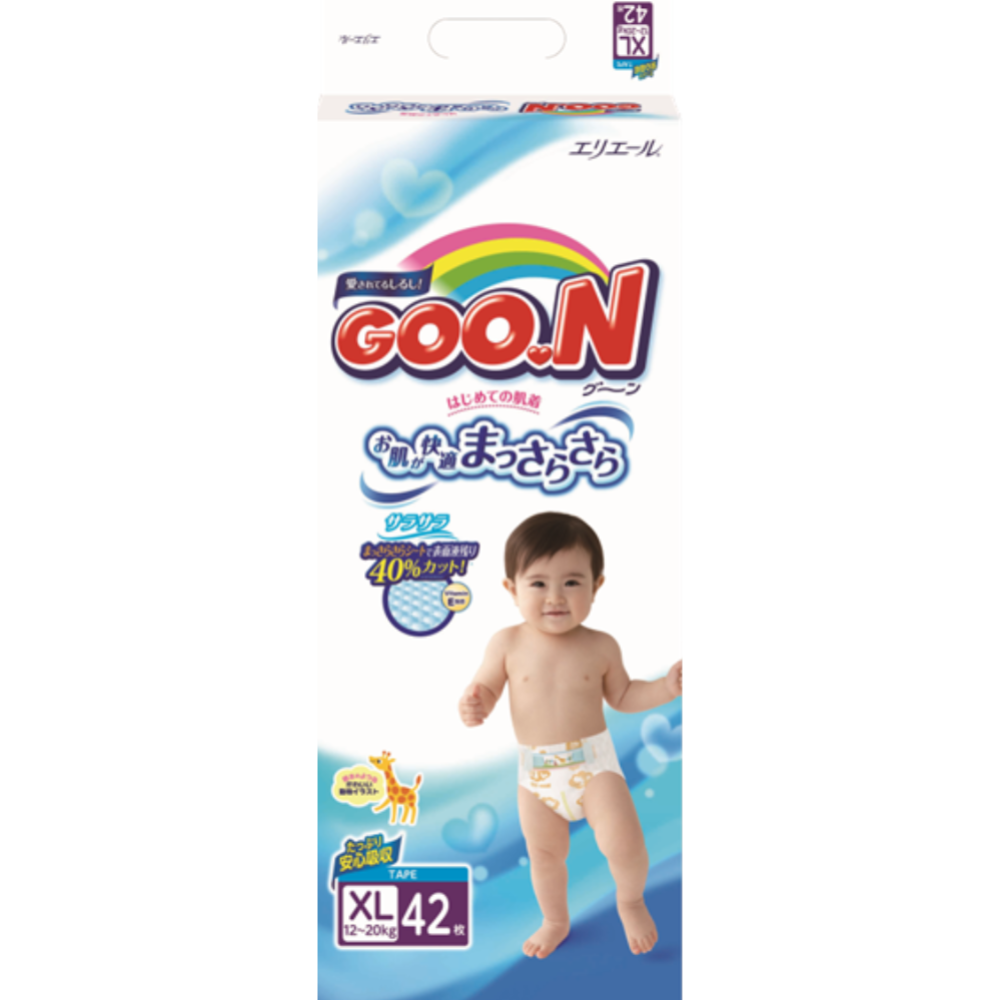 Подгузники детские «Goo.N» размер XL, 12-20 кг, 42 шт