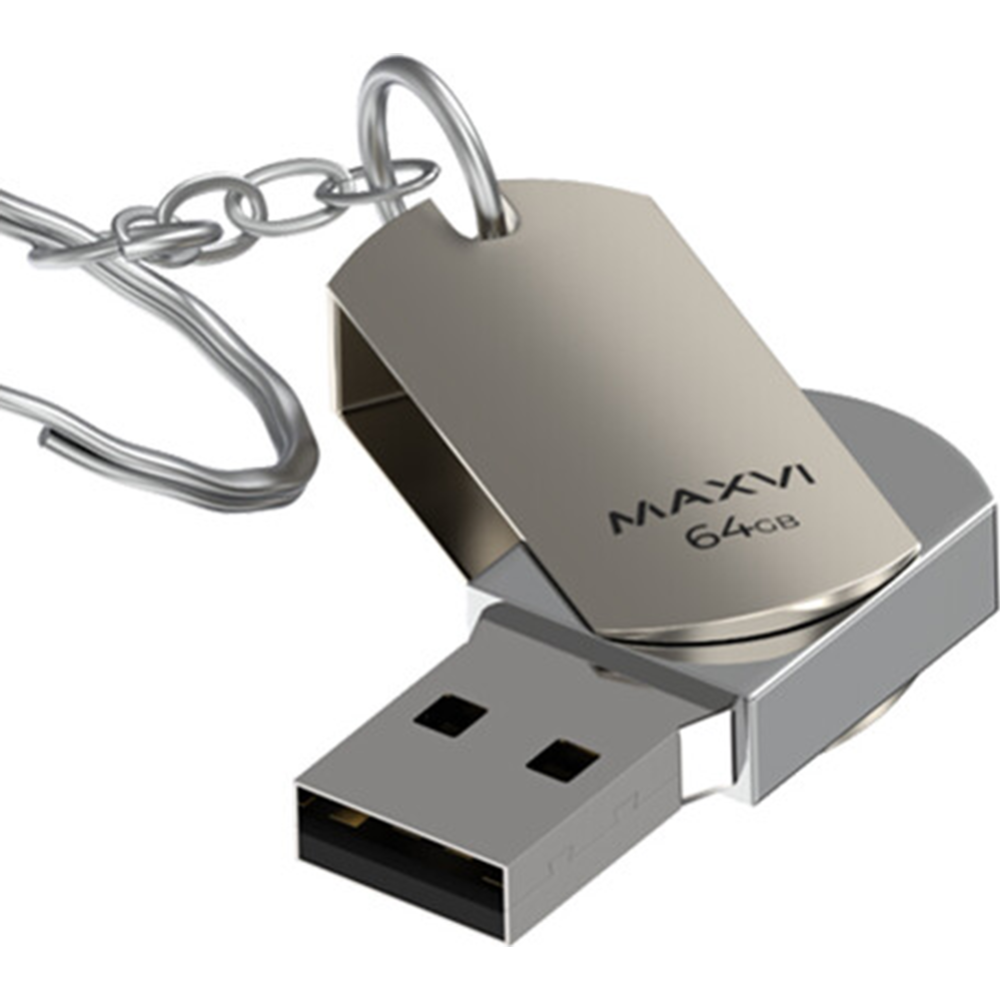 USB накопитель «Maxvi» FD64GBUSB20C10MR, metallic silver