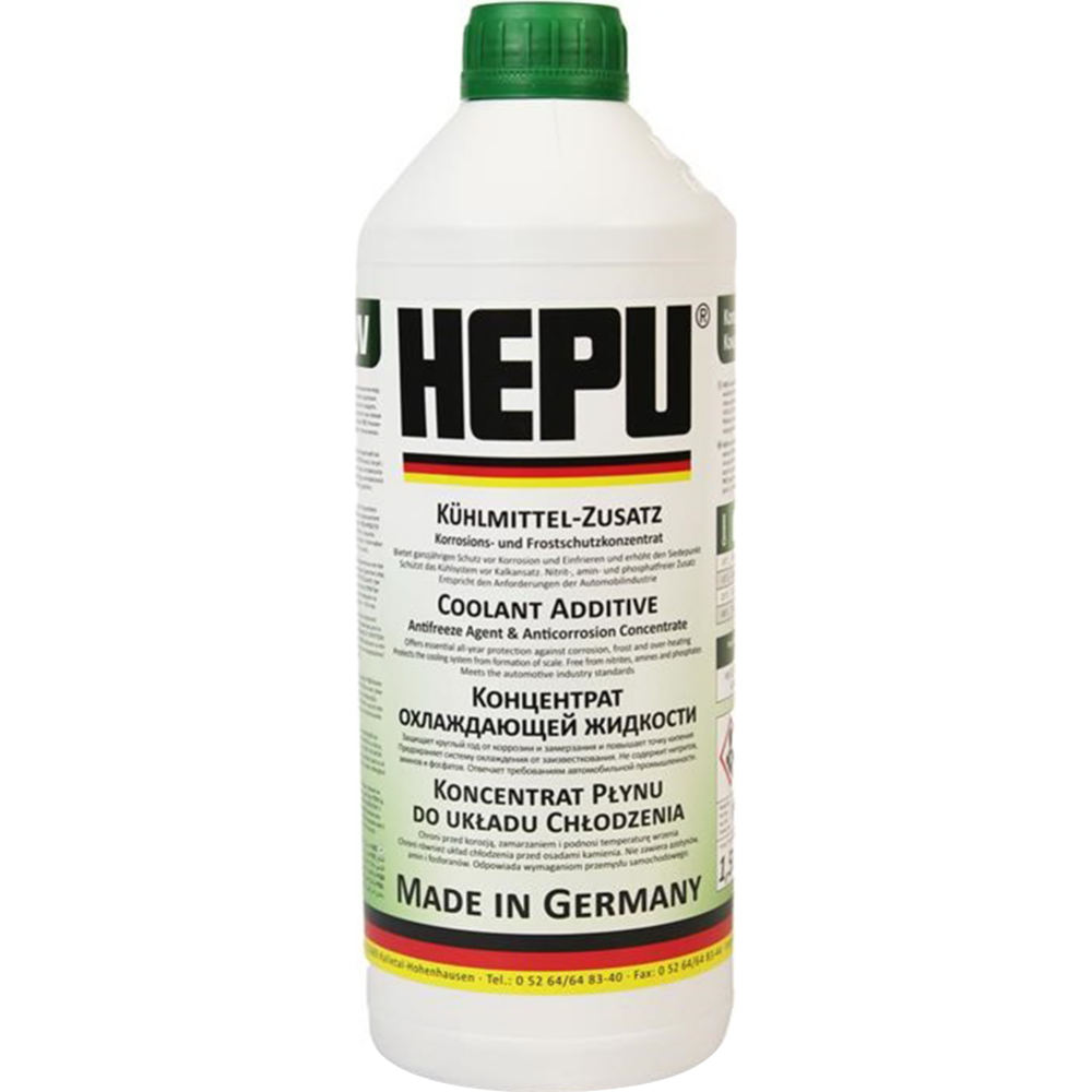 Антифриз «Hepu» G11, концентрат, -40C, P999-GRN, зеленый, 1.5 л