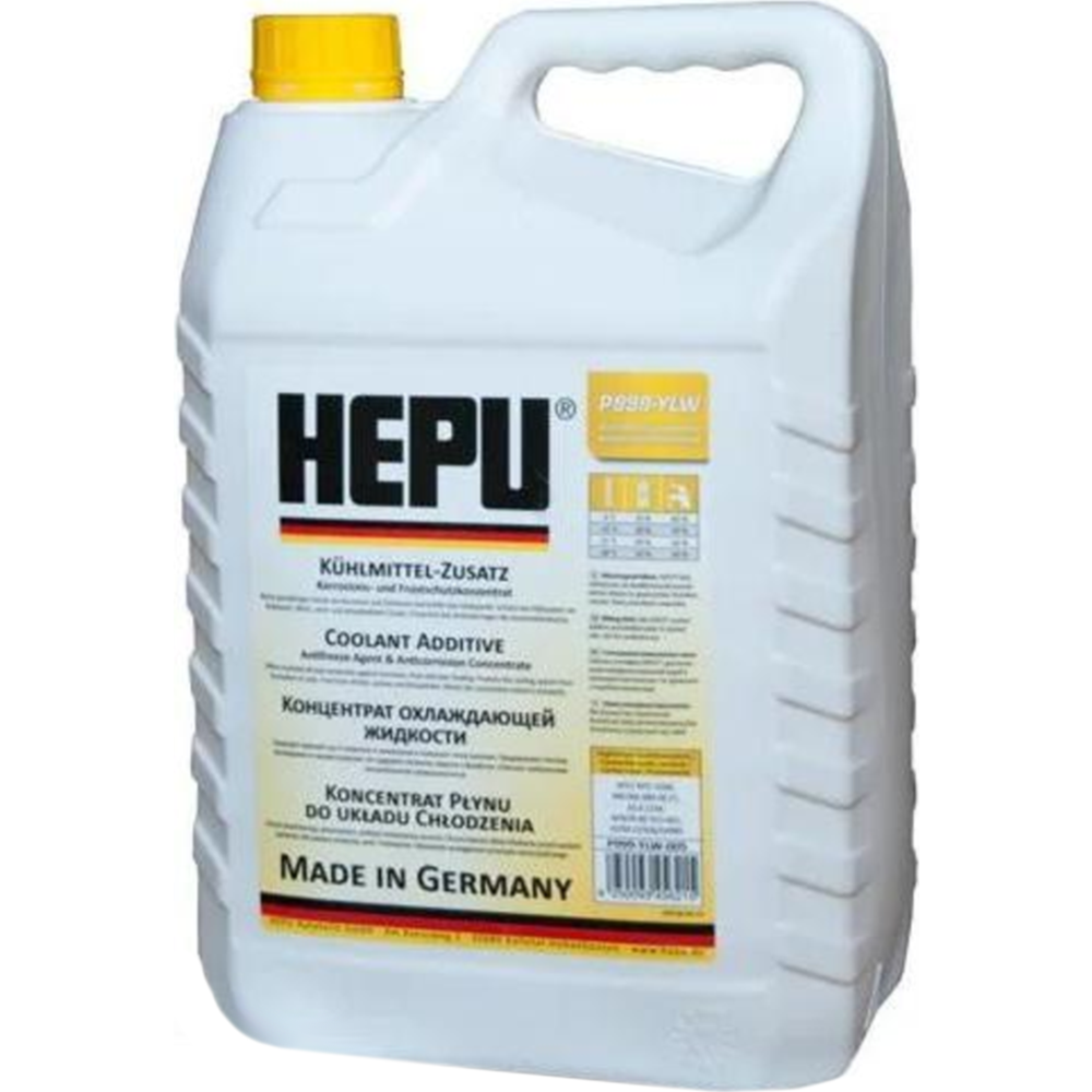 Антифриз «Hepu» концентрат, -40C, P999-YLW-005, желтый, 5 л