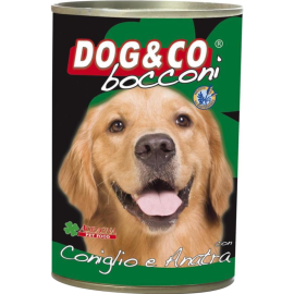 Корм для собак «Adragna» консервированный, для взрослых собак, Dog&Co, 4001/10/DOG, кусочки кролика и утки в соусе, 1.25 кг