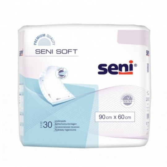 Пеленки одноразовые впитывающие Seni Super Soft 90х60см.30 шт. х 3 упак.