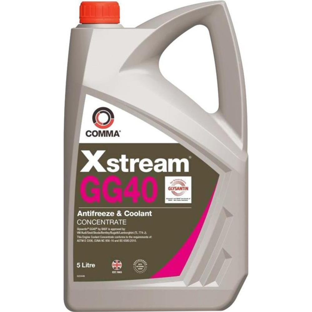 Антифриз «Comma» Xstream GG40 CONC, G13, концентрат, XSGG405L, VW TL 774-J, фиолетовый, 5 л