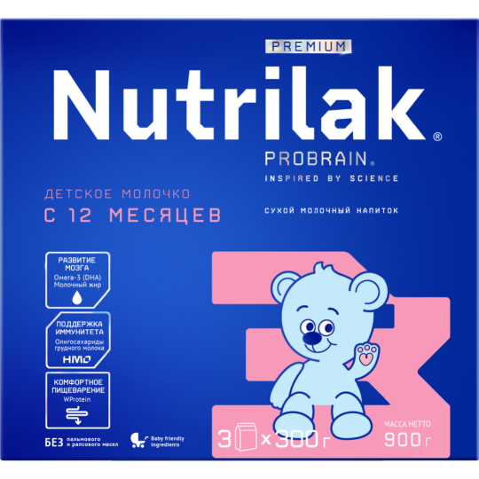 Смесь молочная сухая «Nutrilak» Premium 3, 900г