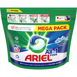 Капсулы для стирки «Ariel» All in 1 Mountain Spring, 63 шт