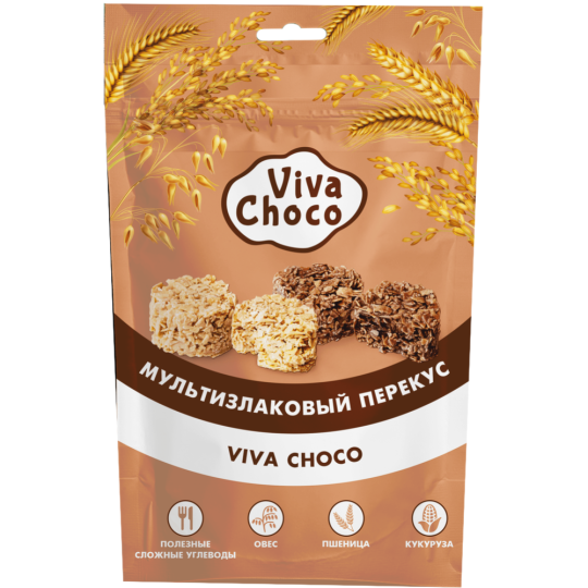 Конфеты «Vivachoco» Crunch bar, мультизлаковые, 80 г