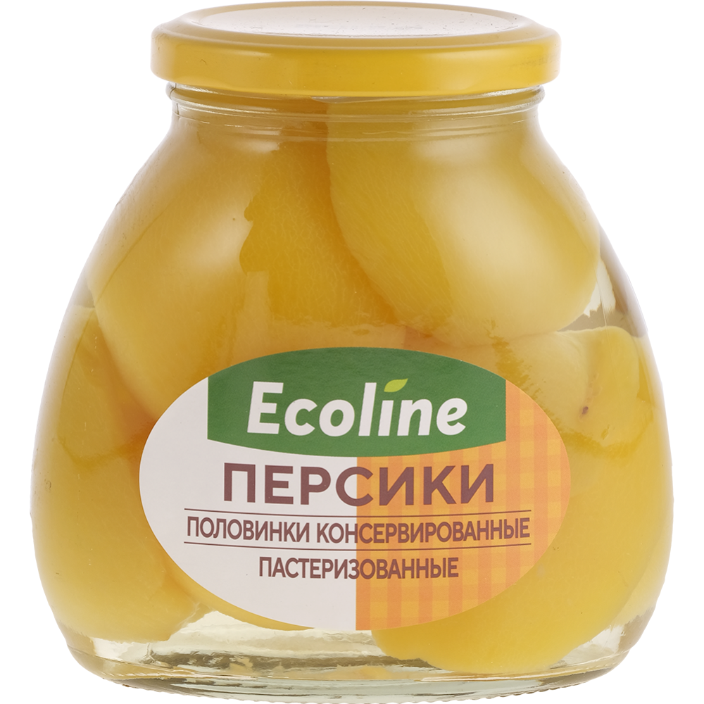 Пер­си­ки по­ло­вин­ки «Ecoline» кон­сер­ви­ро­ван­ные, 530 г