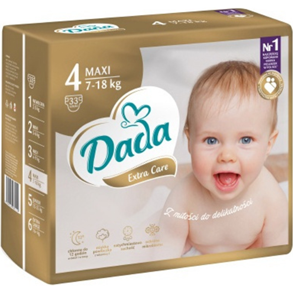Детские подгузники «Dada» Extra Care, размер Maxi, 33 шт
