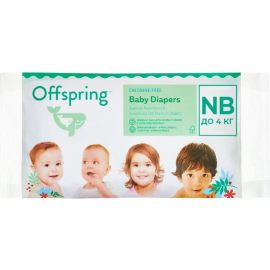 Подгузники детские «Offspring» Travel pack, OF01NB3LMLA, размер NB, 2-4 кг, 3 шт