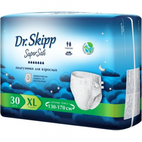 Под­гуз­ни­ки для взрос­лых «Dr.Skipp» Super Safe, размер XL-4, 30 шт