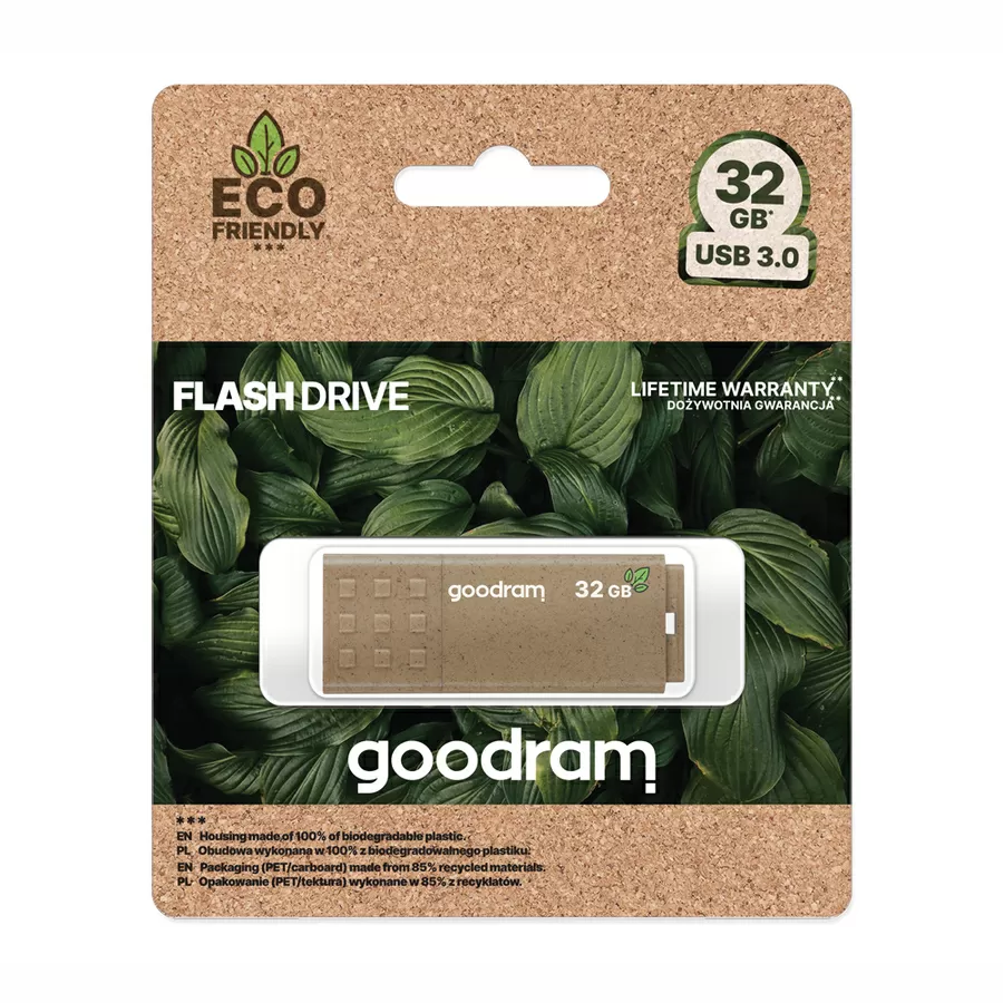 Флешка USB 3.0 Flash GOODRAM UME3 ECO Friendly 32GB коричневый