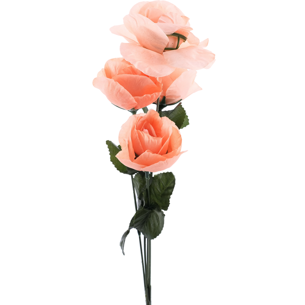 Цветок искусственный роза, 38 см, арт.Е190, персиковый