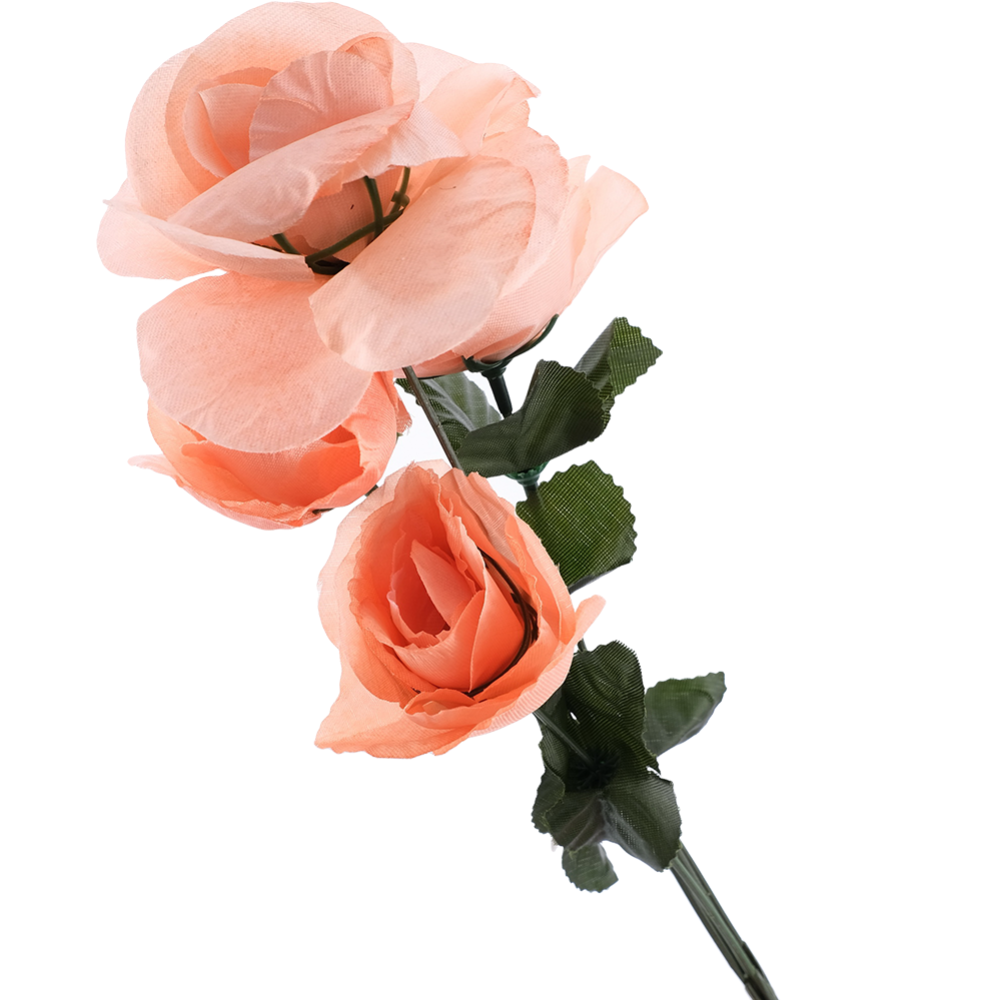 Цветок искусственный роза, 38 см, арт.Е190, персиковый
