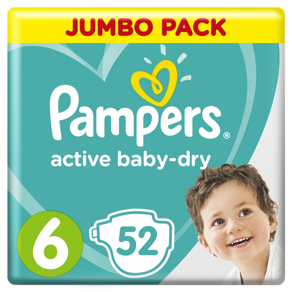 Подгузники детские «Pampers» Active Baby-Dry, размер 6, 13-18 кг, 52 шт #0