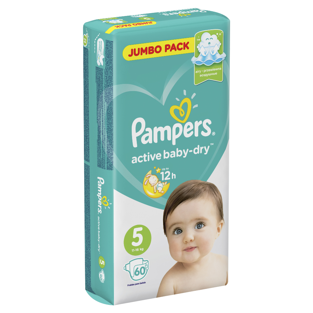 Подгузники «Pampers» Active Baby-Dry 11–16 кг, размер 5, 60 шт #8