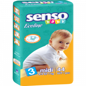 Под­гуз­ни­ки дет­ские «Senso Baby» Baby Ecoline, размер 3, 4-9 кг, 44 шт