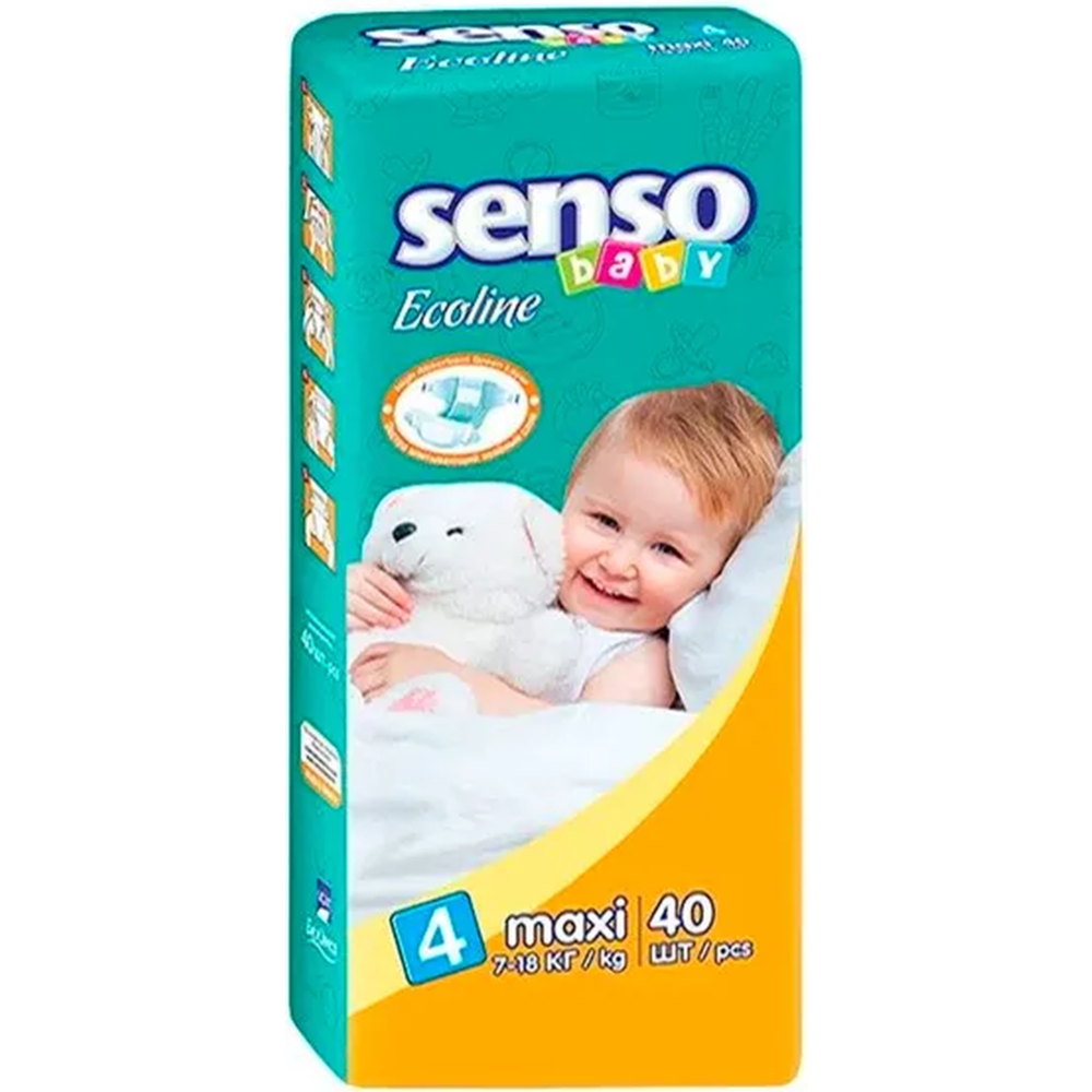 Картинка товара Подгузники детские «Senso Baby» Baby Ecoline, размер 4, 7-18 кг, 40 шт