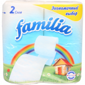 Туа­лет­ная бумага «Familia» радуга, двух­слой­ная, 4 рулона