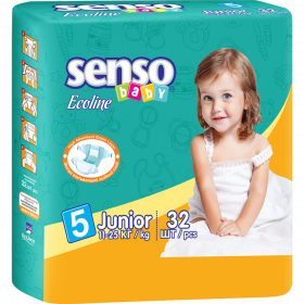 Под­гуз­ни­ки «Senso Baby Ecoline» размер 5, 32 шт