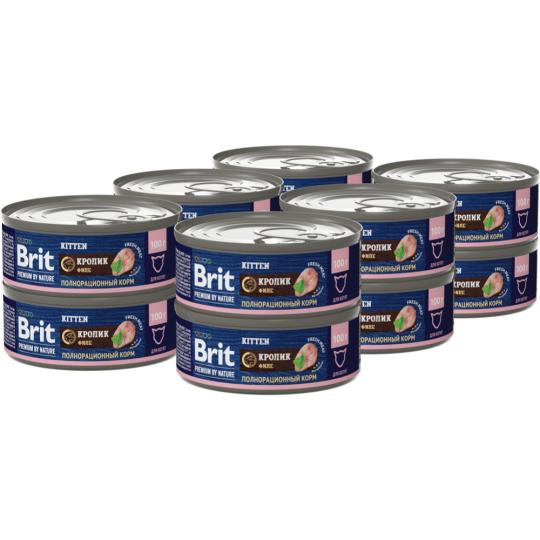 Корм для котят «Brit» Premium by Nature, 5051205, кролик, 100 г