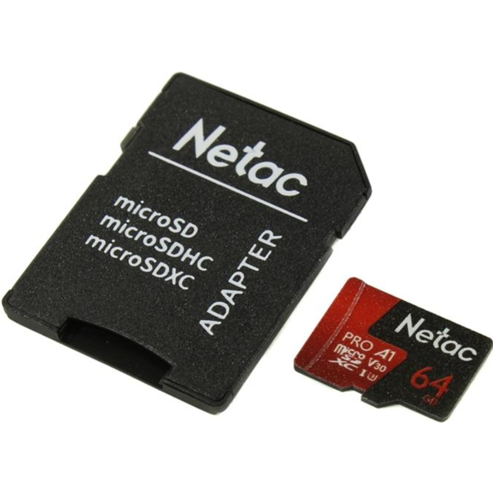 Карта памяти «Netac» P500 Extreme Pro, NT02P500PRO-064G-R, 64 Gb, с адаптером