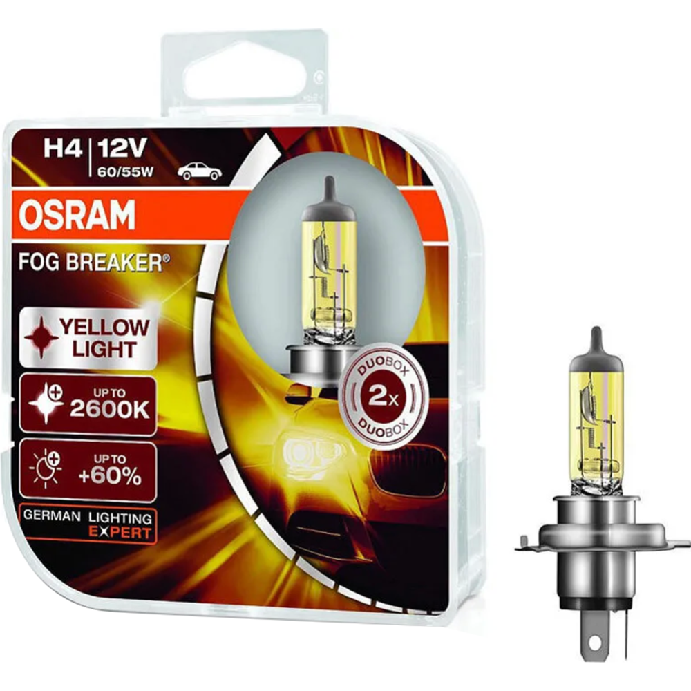 Комплект автоламп «Osram» H4 62193FBR-DUOBOX, 2 шт