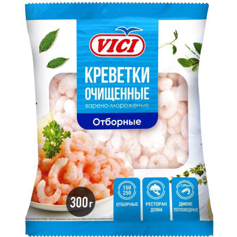 Креветки тити очищенные «VICI» Отборные, 150/250, 300 г #0