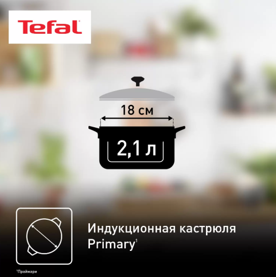 Кастрюля TEFAL 18 см с крышкой E3084374